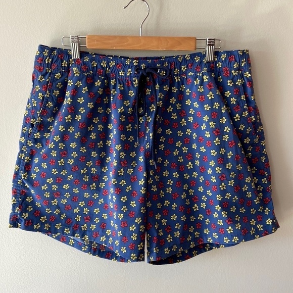 J Crew 6" Stretch Eco Swim Trunk Jumping Flowers Size XL - Picture 2 of 15